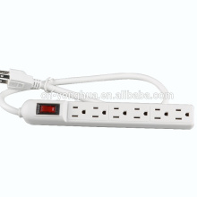 6-Outlet Surge Protector Power Strip 2-Pack, 90 Joule-Weiß